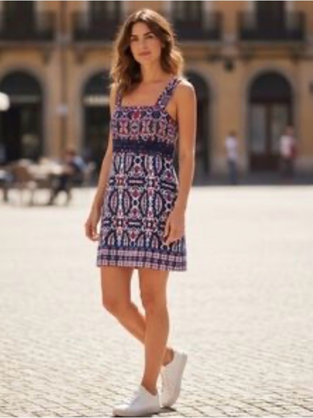 Taylor Multicolor Printed Sleeveless Empire Waist Dress Size 10